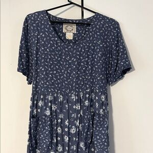 Erika Blue Floral Maxi Dress